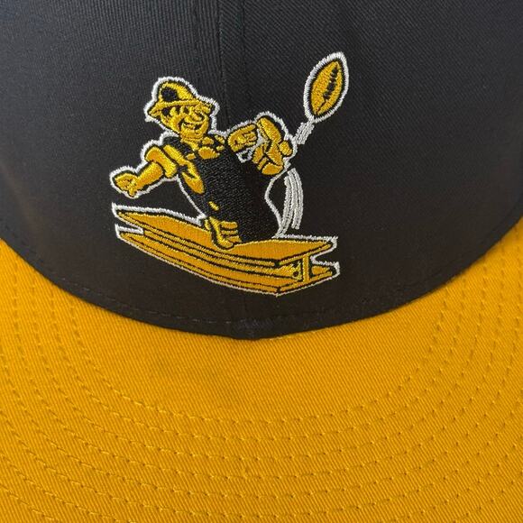 New Era 9Fifty NFL Pittsburgh Steelers Snapback Hat Black Gold M/L Retro - Picture 8 of 10